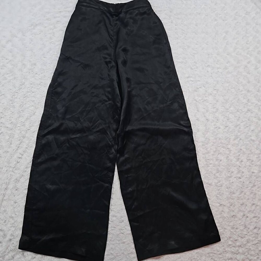 Athleta NWOT Womens Size XS Calm Cool Pants Wide Leg Black Sleepwear Lounge